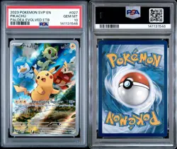2023 POKEMON SVP EN-SV BLACK STAR PROMO #027 PIKACHU ETB EVOLVED GEM MINT PSA 10 - Image 3