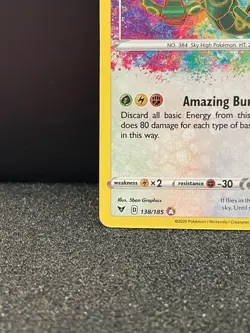 Pokemon Rayquaza 138/185 Amazing Rare Vivid Voltage Near Mint / Mint - Image 4