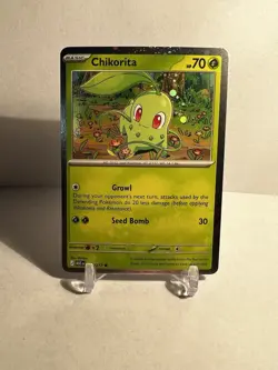 Chikorita Cosmo Holo 008/217 Pokemon Ascended Heroes Promo NM - Image 1