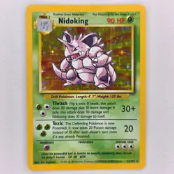 HOLO NIDOKING 11/102 BASE SET UNLIMITED HP POKEMON - Image 1