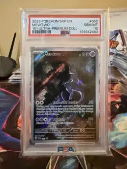 PSA 8 MEWTWO 052 SCARLET & VIOLET 151 BLACK STAR PROMO UPC POKEMON - Image 1