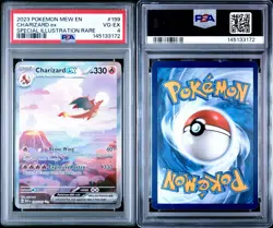 2023 POKEMON MEW EN-151 SPECIAL ILLUSTRATION RARE #199 CHARIZARD EX PSA 4 - Image 3