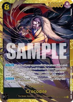Crocodile OP14-120 Secret Alternate Art The Azure Sea's Seven Sec One Piece - Image 3