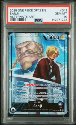 2025 One Piece OP12-041 Sanji Alternate Art Legacy of the Master PSA 10 - Image 1
