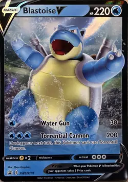 Blastoise V Holo Promo SWSH: Sword & Shield Promo Cards SWSH101 NM - Image 1
