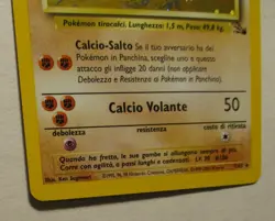 Pokemon TCG Fossil Hitmonlee Italian Holo Card 7/62 Rare 2000 Played Vintage - Image 5