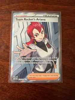 Team Rocket’s Ariana 224/182 Full Art Trainer Holo Pokemon Card NM - Image 1