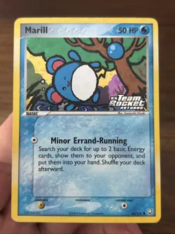 2004 Marill EX Team Rocket Returns 68/109 Reverse Holo Pokemon Card Old School - Image 1