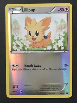 Lillipup BW52 BW PROMO B&W Black & White REVERSE HOLO Shiny Pokemon Card Exc - Image 1