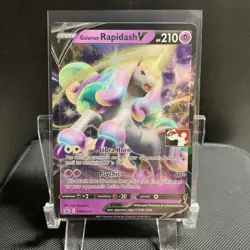Galarian Rapidash V Pokemon Prize Pack Series 1 Promo Pokemon Card NM - Image 1