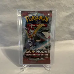 Pokemon Sun & Moon Crimson Invasion Booster Pack Sealed 10 Cards English - Image 1