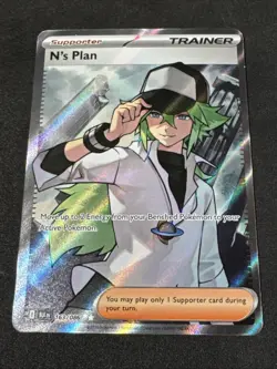 N's Plan 163/086 SV: Black Bolt Pokemon Card Full Art - Image 1