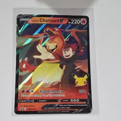 POKEMON - LANCE'S CHARIZARD V (SWSH133) [OVERSIZED] BLACK STAR PROMO CARD - Image 1