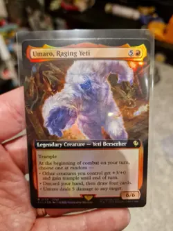 Umaro, Raging Yeti, Foil extended art Final Fantasy magic the gathering card - Image 1