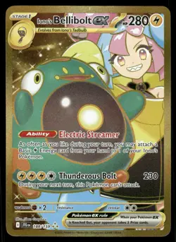Pokemon Cards Iono's Bellibolt ex 188/159 Journey Together Hyper Rare NM - Image 1
