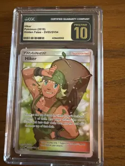 CGC 10 Pristine Hiker Holo SV85/SV94 Shiny Vault Hidden Fates 2019 Pokemon Card - Image 1