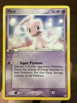 Mew 111/110 EX Holon Phantoms Non-Holo Secret Rare Pokemon Card TCG NM - Image 1