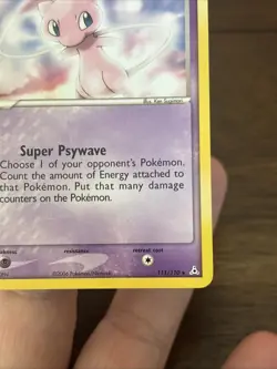 Mew 111/110 EX Holon Phantoms Non-Holo Secret Rare Pokemon Card TCG NM - Image 4