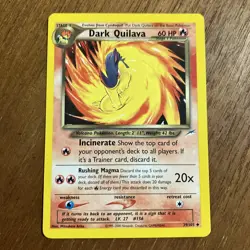 Pokemon Card - Dark Quilava Neo Destiny 39/105 Uncommon - Image 1