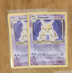 1999 & 2000 Pokemon cards Alakazam Snorlax Hitmonchan Moltres Dragonite Gengar - Image 1
