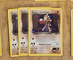 1999 & 2000 Pokemon cards Alakazam Snorlax Hitmonchan Moltres Dragonite Gengar - Image 3