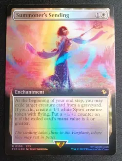 MTG Final Fantasy - Summoner's Sending - Foil Extended Art Rare - Image 1