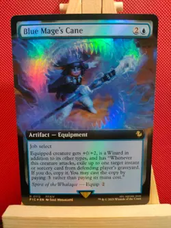 Blue Mage's Cane FOIL (Extended Art) - Final Fantasy Commander - NM - MTG - Image 1