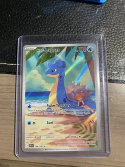 Pokemon Misty's Lapras Full Art Illustration Rare Holo 194/182 Sv10 - Image 1
