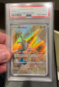 PSA 9 2024 Pokemon SVP EN #075 Mimikyu Padean Fates PC ETB Promo - Image 1