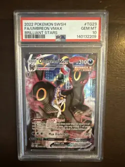 2022 POKEMON BRILLIANT STARS UMBREON VMAX FULL ART #TG23 PSA 10! - Image 1