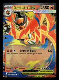 Pokemon Mega Emboar ex #031/217 tcg Near Mint or Better - Image 1