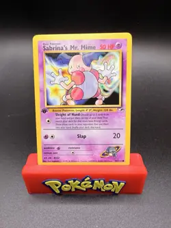 Sabrina's Mr. Mime 94/132 Pokemon TCG 1st Edition Gym Heroes NM Vintage 2000 - Image 1