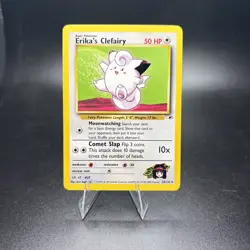 Pokemon TCG Erika's Clefairy Non Holo Rare 25/132 Gym Heroes Unlimited - NM - Image 1