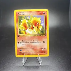 Ponyta 1st Edition 64/82 Common Team Rocket Pokemon Vintage 2000 WOTC -c - Image 1