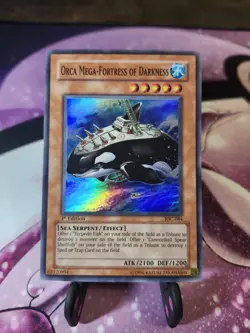 Orca Mega-Fortress of Darkness IOC-084 Super Rare 1st Edition Yugioh TCG LP - Image 1