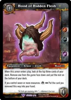 Hood of Hidden Flesh - Justice - World of Warcraft TCG - Image 1