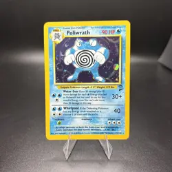 Poliwrath 15/130 Holo Rare Base Set 2 Pokemon Card Vintage Played Condition - Image 1