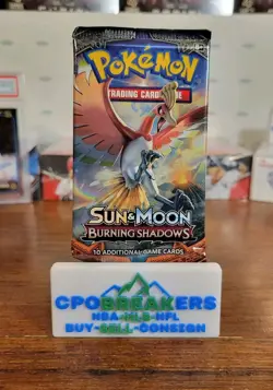 Pokemon Burning Shadows 10 Card Sealed Booster Pack X1 1 Sun Moon Ho-oh Pokemon - Image 1