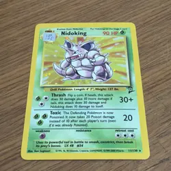 Nidoking - 11/130 - Pokemon Base Set 2 Holo Rare Card WOTC LP - Image 1