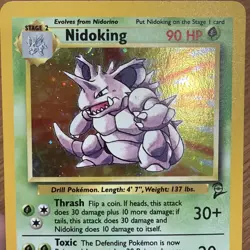 Nidoking - 11/130 - Pokemon Base Set 2 Holo Rare Card WOTC LP - Image 2