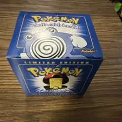 Pokemon 23K Gold-Plated Trading Card Poliwhirl Burger King 1999 blue box - Image 1