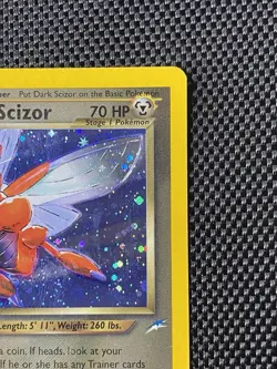 Dark Scizor 9/105 Swirl Neo Destiny Holo Pokemon Card WOTC Vintage - Image 5