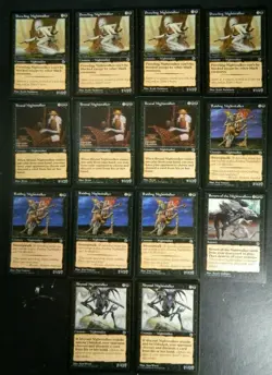 Vintage MTG Portal 2 Lot of (14) Nightstalker Black Cards Excellent - NM Cond - Image 1
