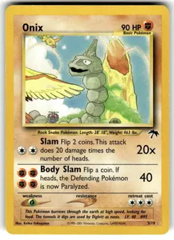 Onix 3/18 WOTC Southern Island Promo Pokemon Card VLP Non Holo - Image 1