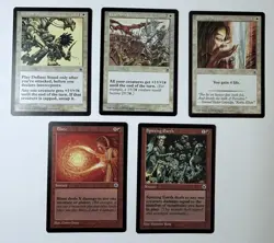 Magic The Gathering - Portal - 5 Card Lot - 1997 - Red/White - Image 1