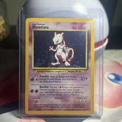 Pokemon Mewtwo Trading Card Base Set 10/102 Holographic Unlimited - Image 1