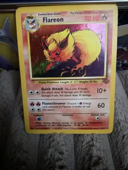 Flareon Holo Jungle 3/64 Vintage Pokemon Card WOTC 1999 Near Mint - Image 1
