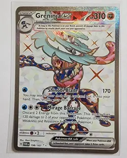 Greninja EX 198/167 Full Art Twilight Masquerade Card Near Mint Condition TCG - Image 1