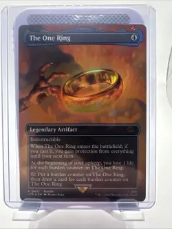 Magic: The Gathering The One Ring Legendary Artifact Promo Foil Borderless Card - Image 1