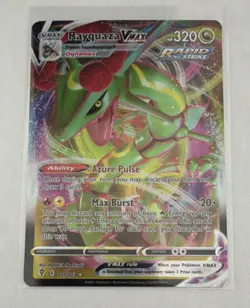 Pokemon TCG Rayquaza VMAX 111/203 SWSH07 Evolving Skies Holo Ultra Rare Card - Image 1